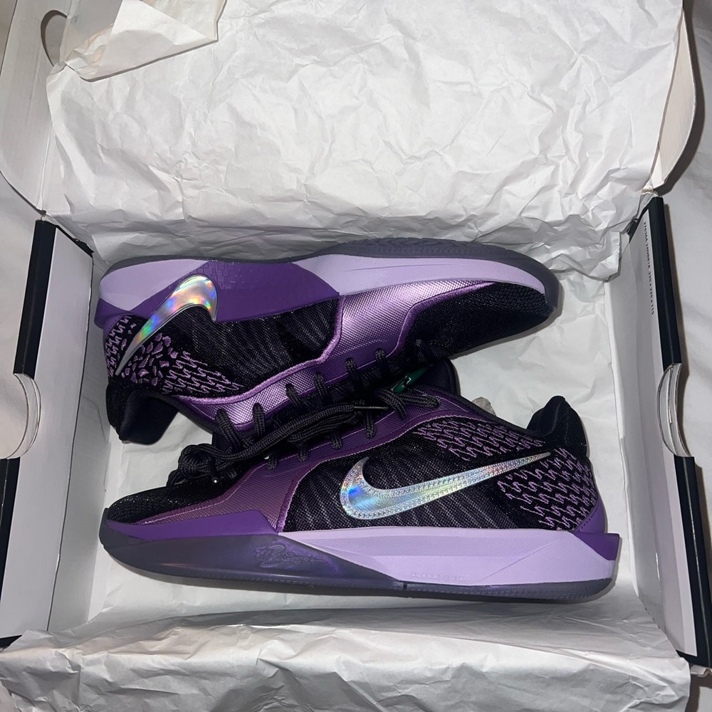 Nike SABRINA 2 Court Vision Purple and Black Sneakers NWT